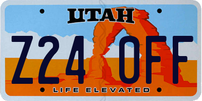 UT license plate Z240FF