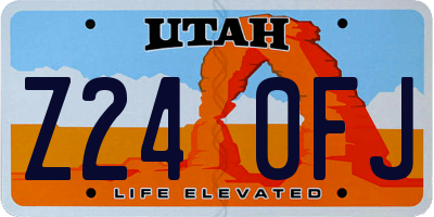 UT license plate Z240FJ
