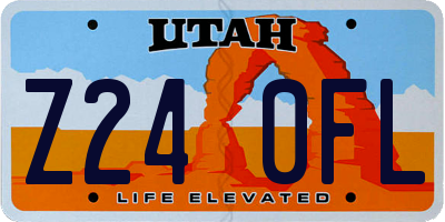 UT license plate Z240FL