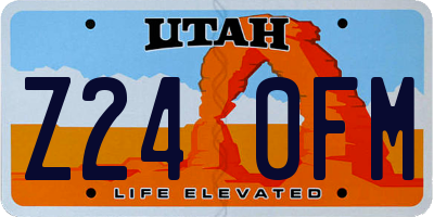 UT license plate Z240FM