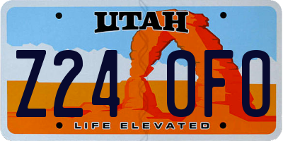 UT license plate Z240FO