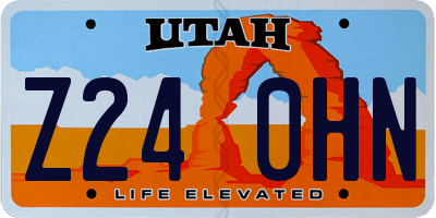 UT license plate Z240HN