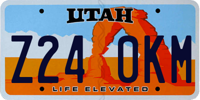 UT license plate Z240KM