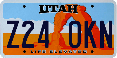 UT license plate Z240KN