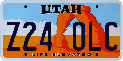 UT license plate Z240LC
