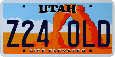 UT license plate Z240LD