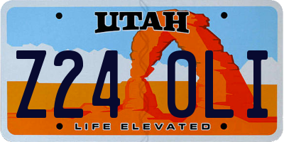UT license plate Z240LI