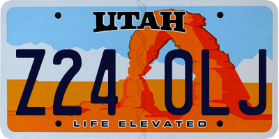 UT license plate Z240LJ