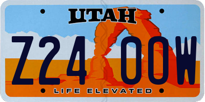 UT license plate Z240OW