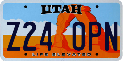UT license plate Z240PN