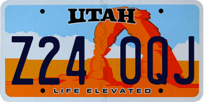 UT license plate Z240QJ