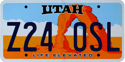 UT license plate Z240SL