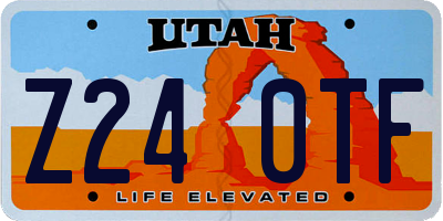 UT license plate Z240TF