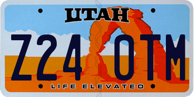 UT license plate Z240TM