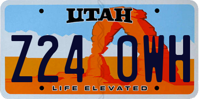 UT license plate Z240WH