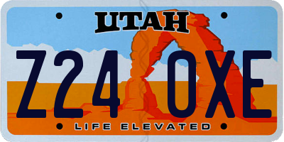 UT license plate Z240XE