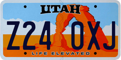 UT license plate Z240XJ