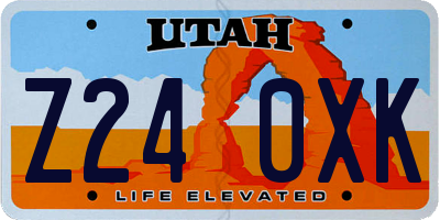 UT license plate Z240XK