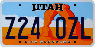UT license plate Z240ZL