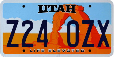 UT license plate Z240ZX