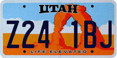 UT license plate Z241BJ