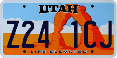 UT license plate Z241CJ