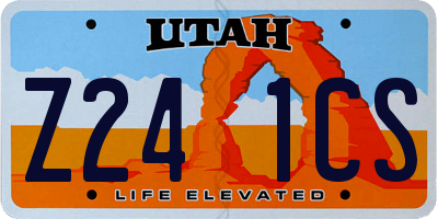UT license plate Z241CS