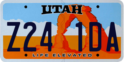 UT license plate Z241DA