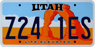 UT license plate Z241ES