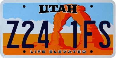 UT license plate Z241FS