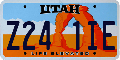 UT license plate Z241IE