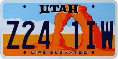 UT license plate Z241IW