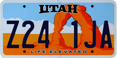 UT license plate Z241JA