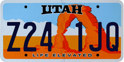 UT license plate Z241JQ