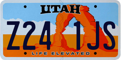 UT license plate Z241JS