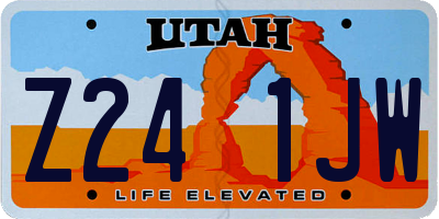 UT license plate Z241JW