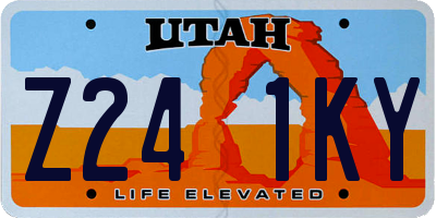 UT license plate Z241KY