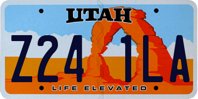 UT license plate Z241LA