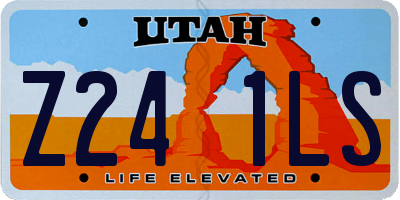 UT license plate Z241LS