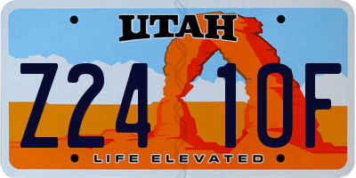 UT license plate Z241OF