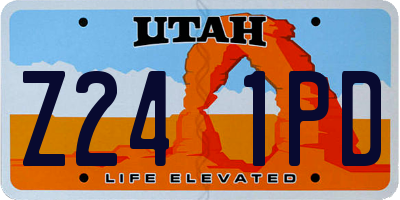 UT license plate Z241PD