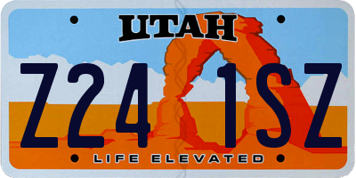 UT license plate Z241SZ