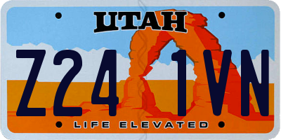 UT license plate Z241VN