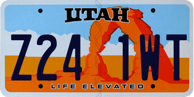 UT license plate Z241WT