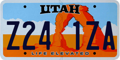 UT license plate Z241ZA