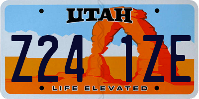 UT license plate Z241ZE