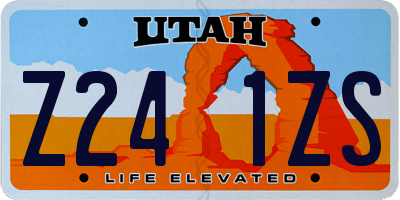 UT license plate Z241ZS