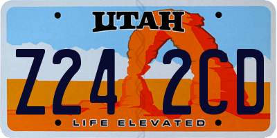UT license plate Z242CD