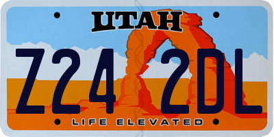 UT license plate Z242DL