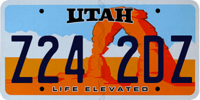 UT license plate Z242DZ